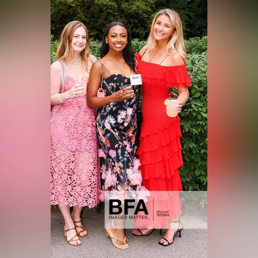 Alice & Olivia Red Ruffle Maxi - WORN ONCE!! - Picture 6 of 6